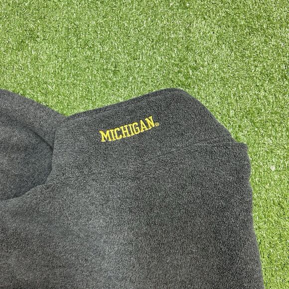 Michigan Wolverines Columbia Fleeece Gray Full Zip Jacket Mens Size Medium - Picture 5 of 8